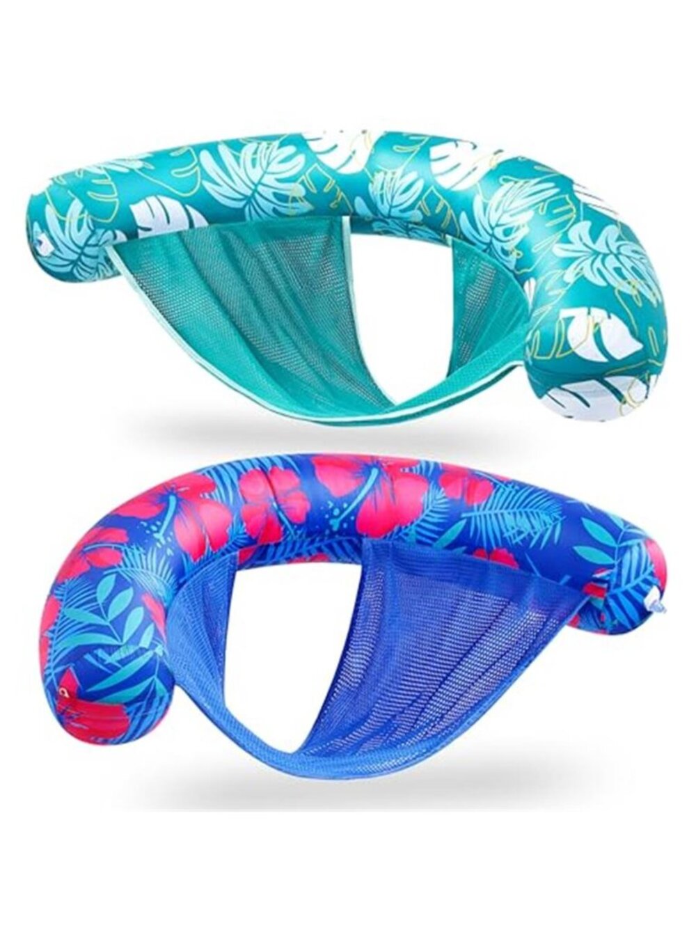Inflatable Pool Float Chairs Fabric Sling Noodle Lounger 2 Pack Adult Pool Seat